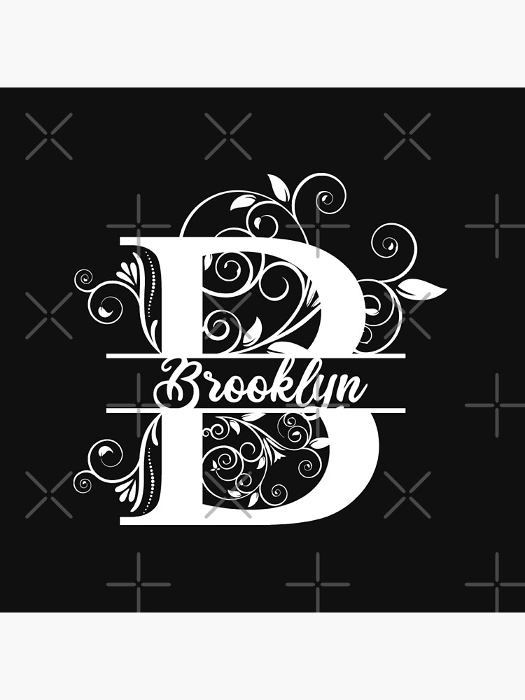 Download Personalized Name Monogram B Brooklyn White Letter B Art Board Print By Mysticmagpie Redbubble