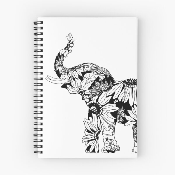 Item preview, Sunflower Elephant - B&W designed and sold by Allie Kerryn.