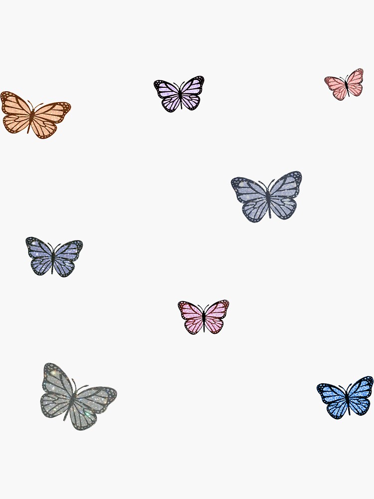 Small Glitter Butterfly Assorted Colors by Hloy
