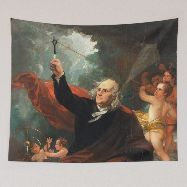 Item preview, Benjamin Franklin Drawing Electricity from the Sky (1816) designed and sold by allhistory.