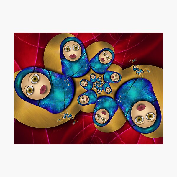 Inner Child - Russian Dolls At Night Photographic Print