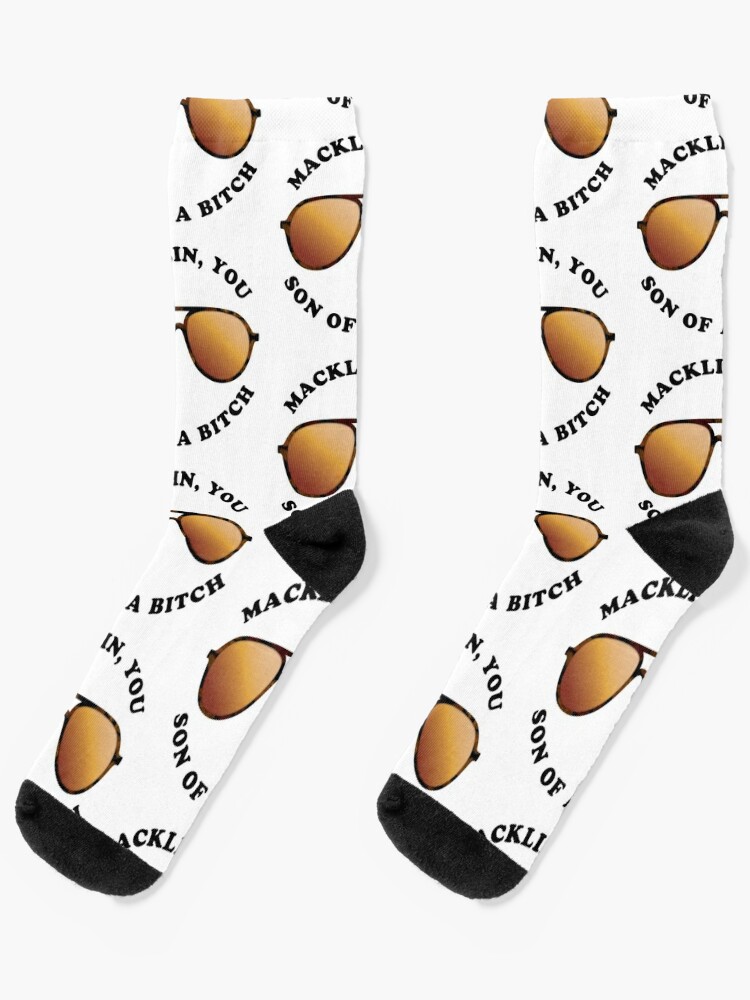 Chaussettes Macklin Fils De Pute Citation D Andy Dwyer Lunettes De Soleil D Aviateur Burt Macklin Fbi Par Micspics Redbubble