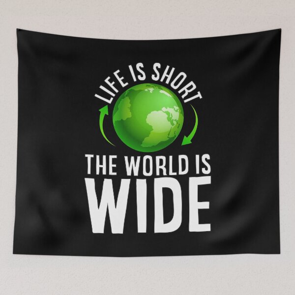 Item preview, Life is Short The World is Wide Explorer Gift designed and sold by Maljonic.
