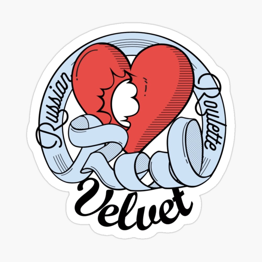 red velvet kpop russian roulette logo art board print by streamboom redbubble