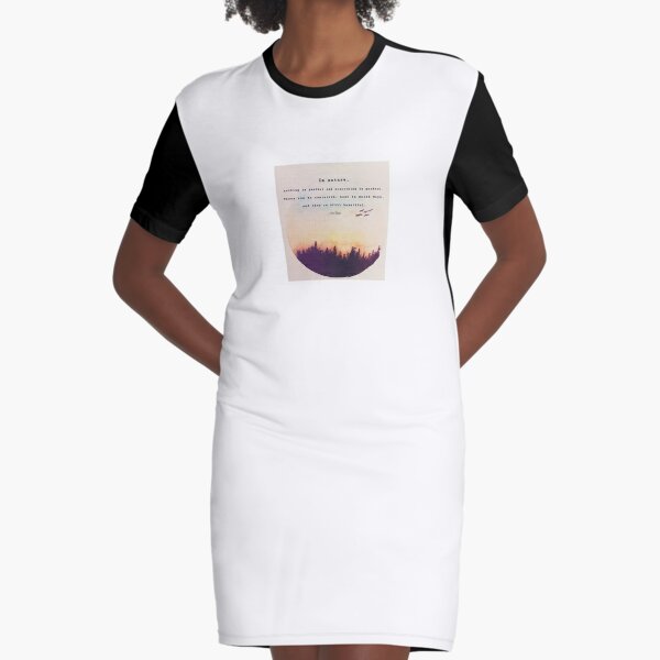 Forest Quote Graphic T-Shirt Dress