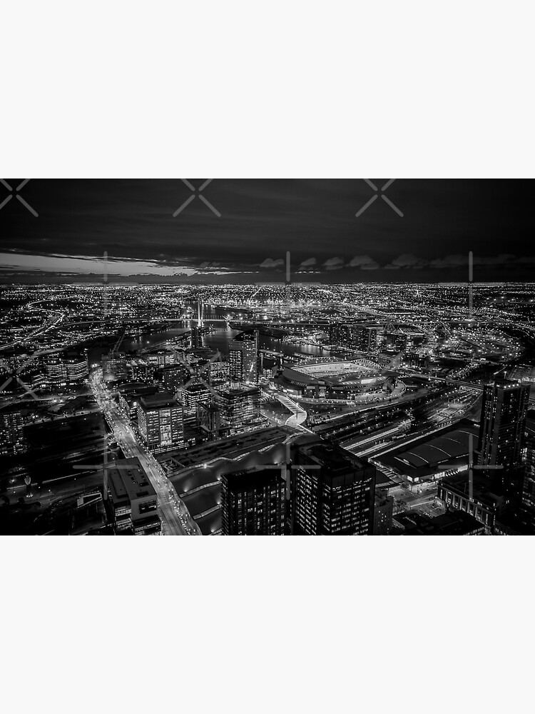 Melbourne at Night (black & white) by RayW