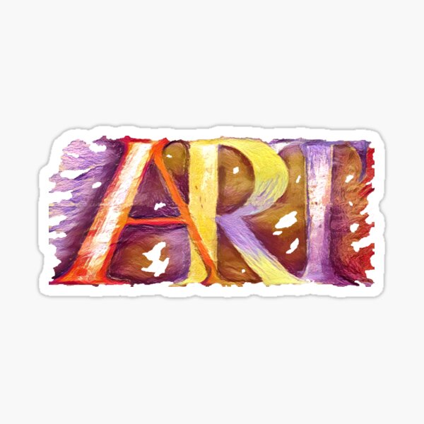 "Texture of an Art" oil pastel, digital editing Sticker