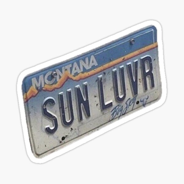 "vintage car plate ♡" Sticker by 88designs Redbubble