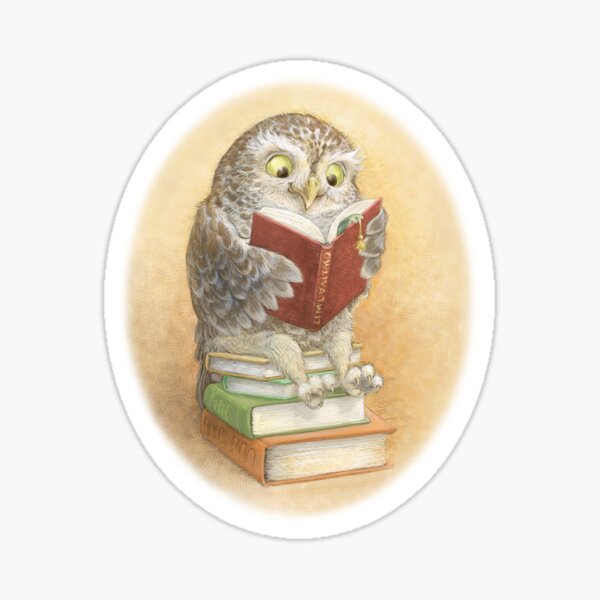 Book Owl Sticker