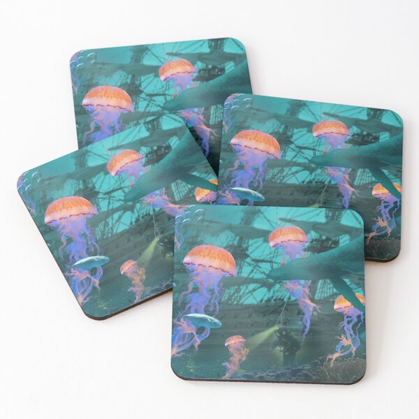 Item preview, Jellyfish by a Shipwreck designed and sold by DavidLoblaw.