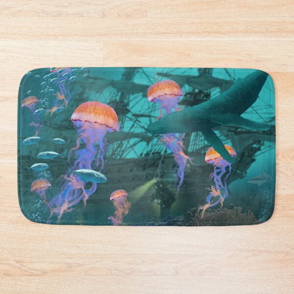 Item preview, Jellyfish by a Shipwreck designed and sold by DavidLoblaw.