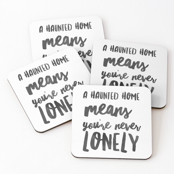 Item preview, A Haunted Home Means You’re Never Lonely Watercolor Typography Black Gathic Halloween Funny Quote designed and sold by Monica Laipple.