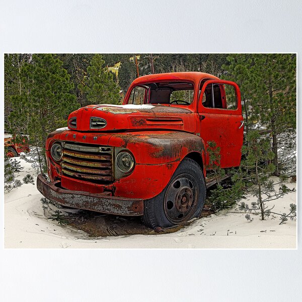 Item preview, Vintage Red Truck (Ward, Colorado) designed and sold by Brendon Perkins.