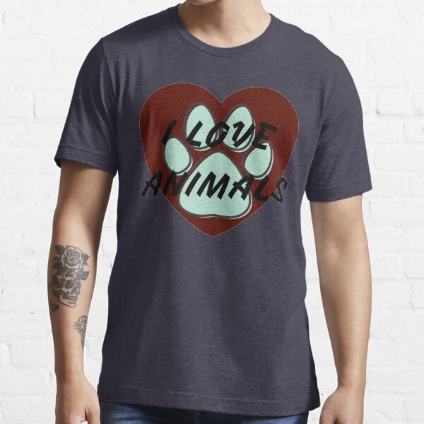 Amo a los animales Camiseta esencial