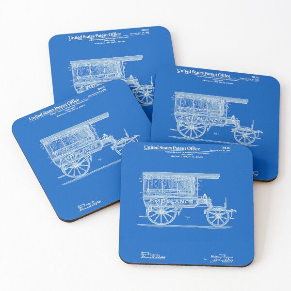 Item preview, Vintage Ambulance Patent - Blueprint designed and sold by FinlayMcNevin.