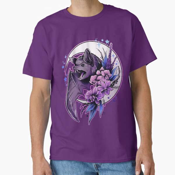 Murciélago y orquídeas Camiseta clásica