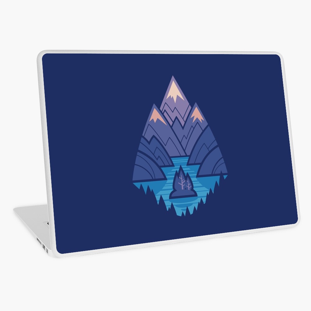 Mountain Lake : Dark Blue Laptop Skin