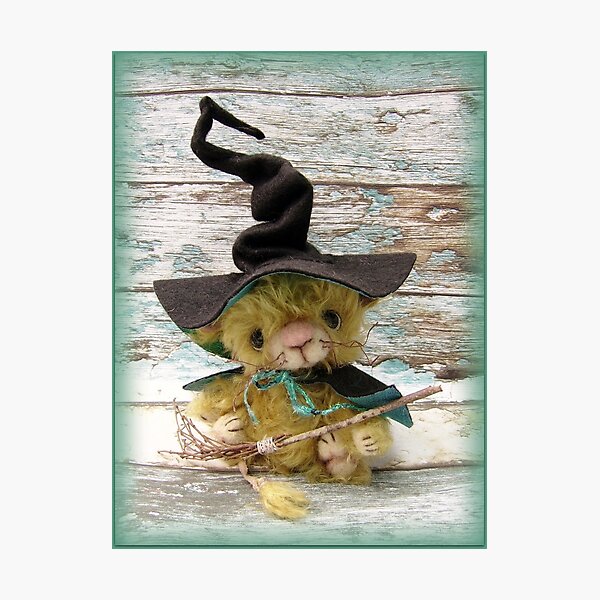 Merlin Mouse, Halloween Bear - Handmade bears from Teddy Bear Orphans Photographic Print