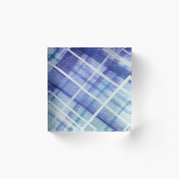 Sky Walker Plaid Acrylic Block