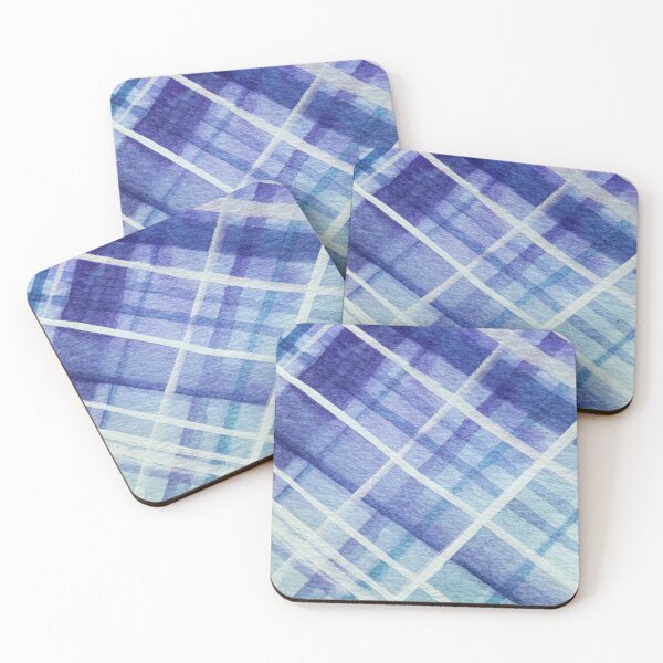 Sky Walker Plaid Coasters (Set of 4)