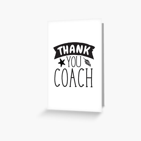 Thank you coach! With soccer football Greeting Card
