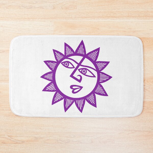 Item preview, Original Happy and Smirky Sun Looking Up Design (purple) designed and sold by wariana.