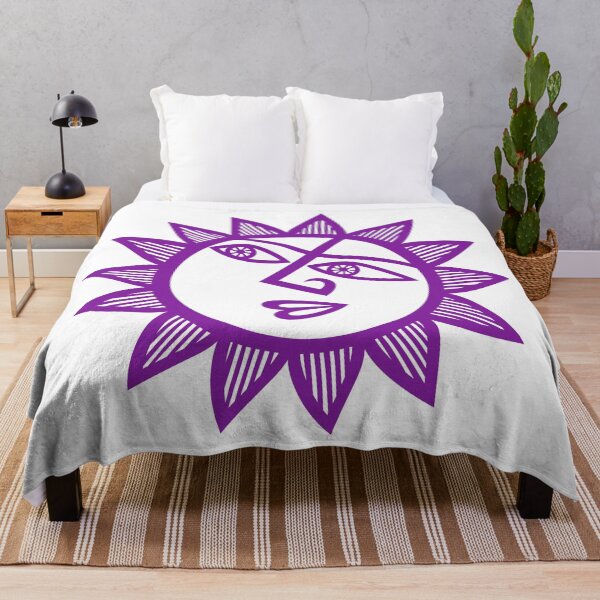 Item preview, Original Happy and Smirky Sun Looking Up Design (purple) designed and sold by wariana.
