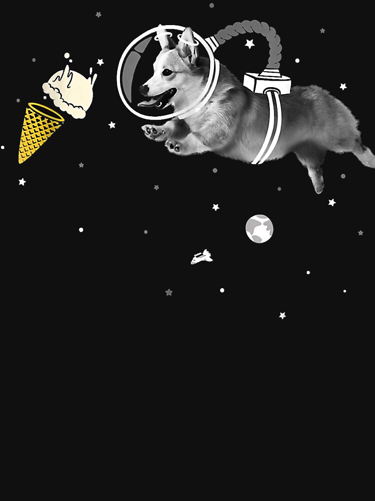 Corgi Astronaut In Space Icecream Corginaut by dixamber