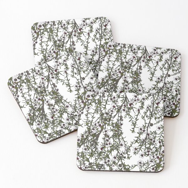 Item preview, Mānuka bush - white flowers designed and sold by CopperCatkin.