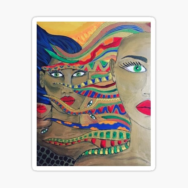 in the land of green eyed girls Sticker