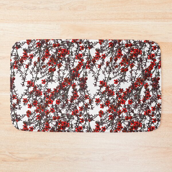 Item preview, Mānuka bush - red flowers designed and sold by CopperCatkin.