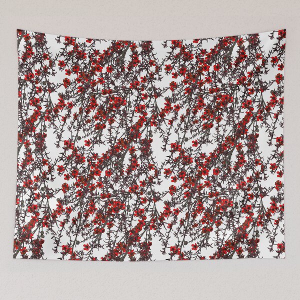 Item preview, Mānuka bush - red flowers designed and sold by CopperCatkin.