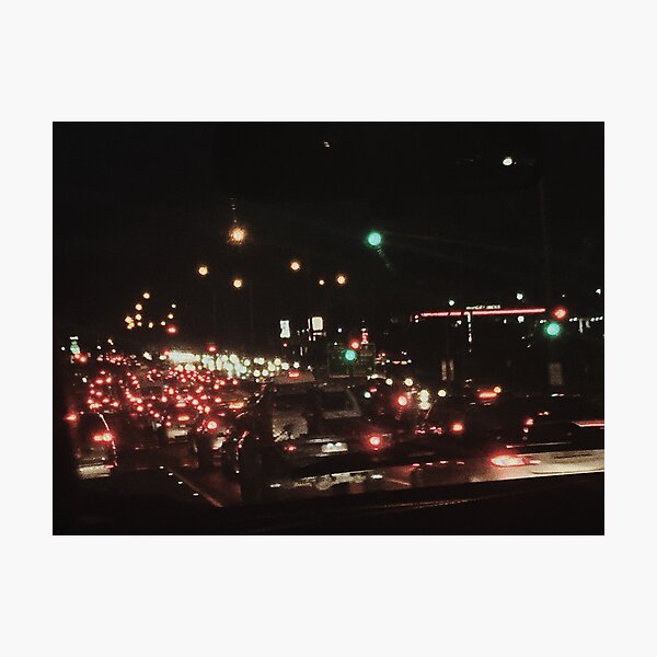 Aesthetic Night Drive Photographic Print By Jessicaluu Redbubble