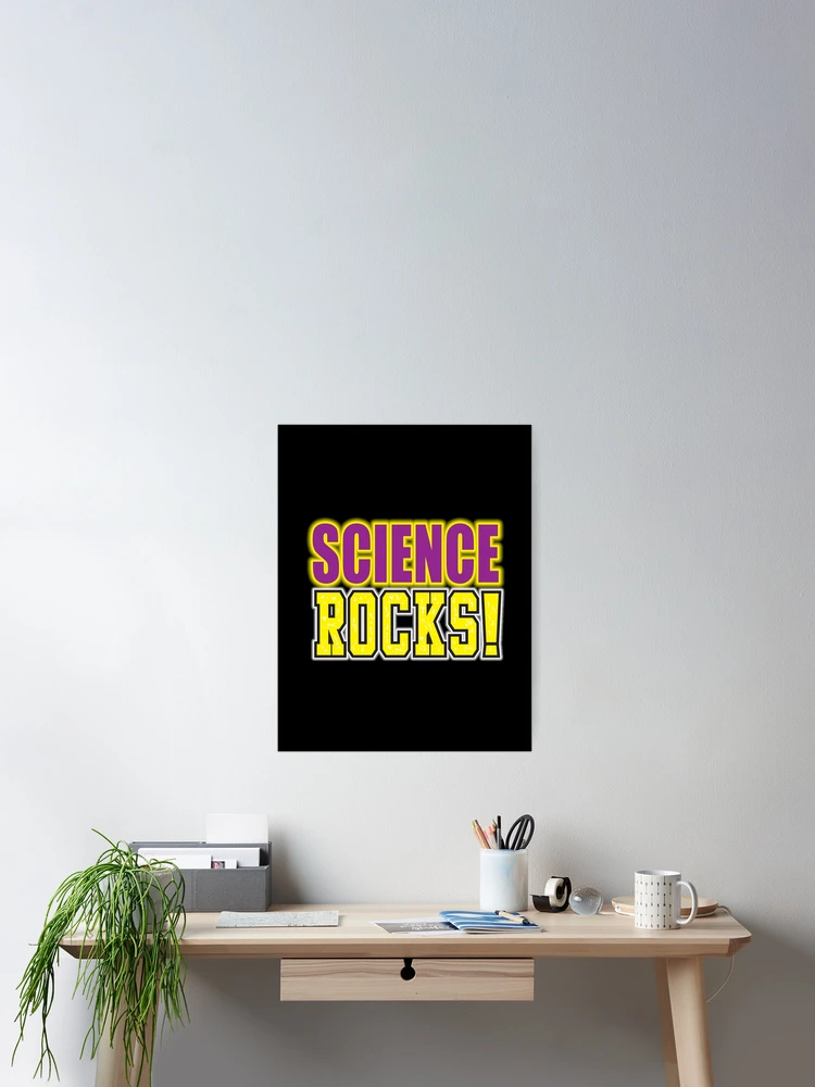 Thumbnail 2 of 3, Poster, 'Science Rocks!' (Black) designed and sold by The Button Gal.
