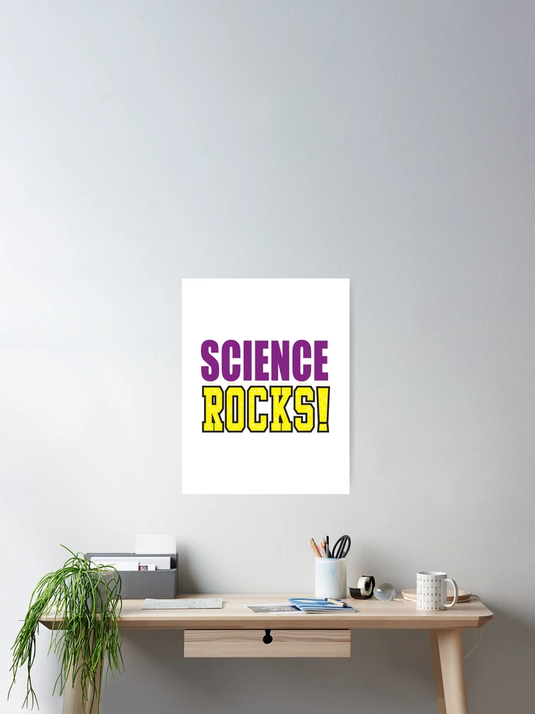 Thumbnail 2 of 3, Poster, 'Science Rocks!' (White) designed and sold by The Button Gal.