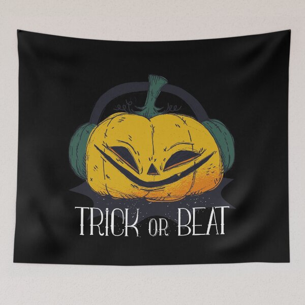 Item preview, Halloween pumpkin with headphones. designed and sold by emphatic.