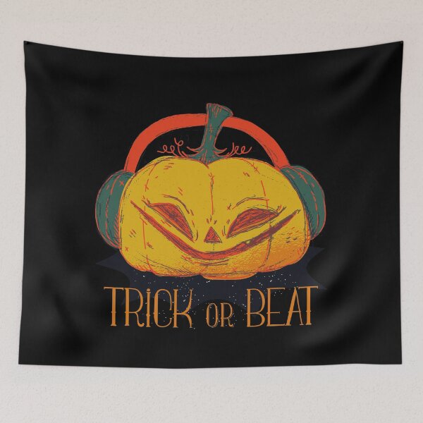 Item preview, Halloween pumpkin with headphones. designed and sold by emphatic.