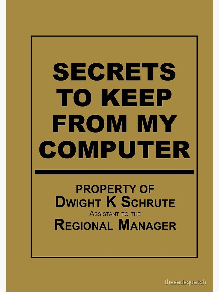 The Diary of Dwight K Schrute - The Office by thesadsquatch