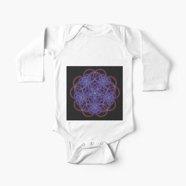 #Pattern, #design, #tracery, #weave  Long Sleeve Baby One-Piece