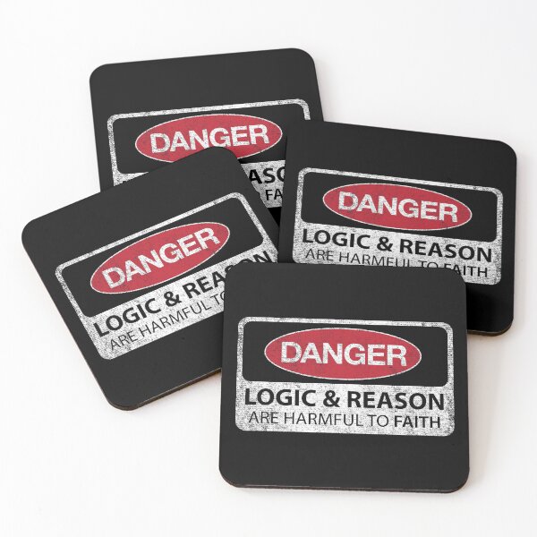 Item preview, DANGER Logic & Reason are harmful to faith (Aged) designed and sold by GodsAutopsy.