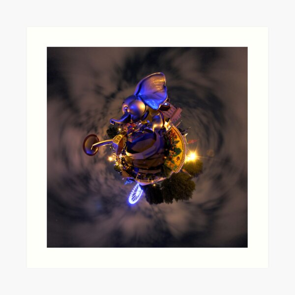 flyin elephant Art Print