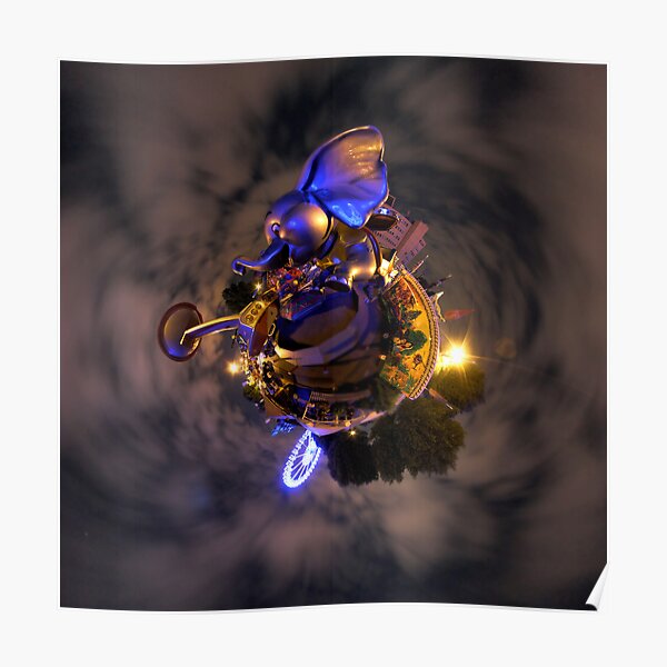 flyin elephant Poster
