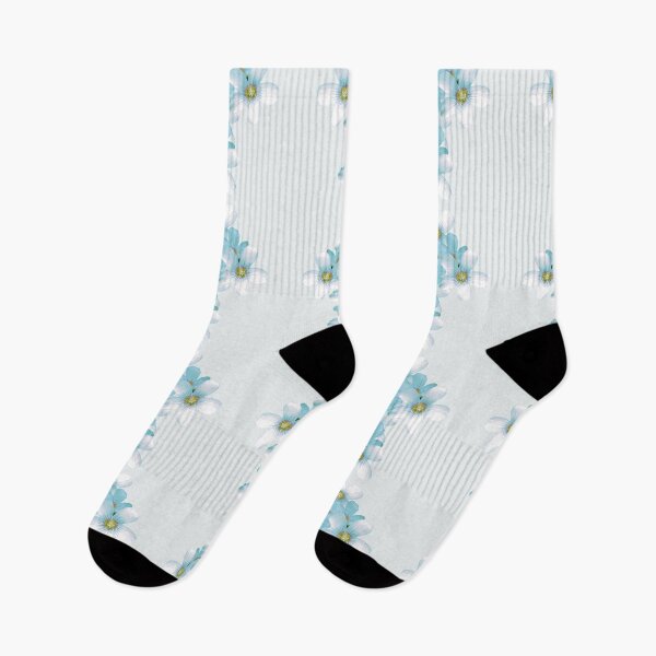 Item preview, Geometric Floral Crucifix Gothic Idea Light Aqua on Grey designed and sold by somersbyman.