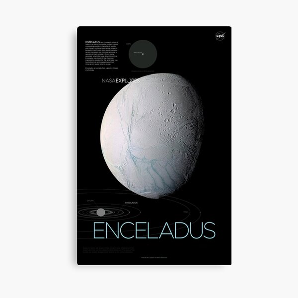 NASA: Solar System and Beyond - Enceladus, Saturn Canvas Print