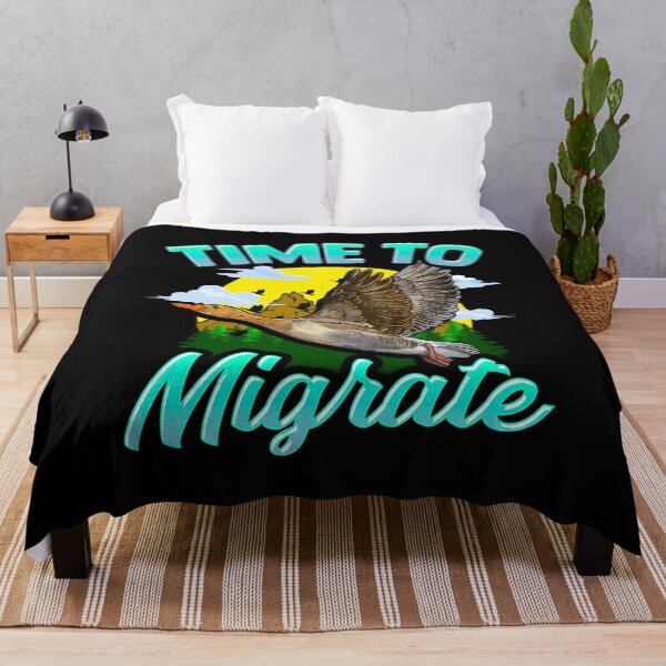 Item preview, Time To Migrate Goose Bird Migration Pun designed and sold by perfectpresents.