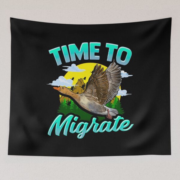 Item preview, Time To Migrate Goose Bird Migration Pun designed and sold by perfectpresents.