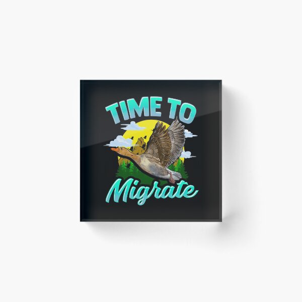 Item preview, Time To Migrate Goose Bird Migration Pun designed and sold by perfectpresents.
