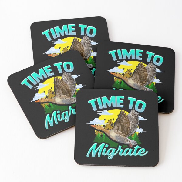 Item preview, Time To Migrate Goose Bird Migration Pun designed and sold by perfectpresents.