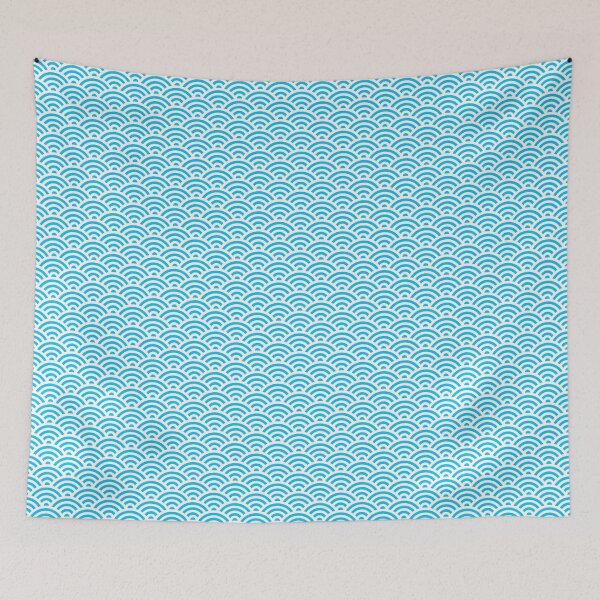 Item preview, Aqua Seigaiha Wave Crest  designed and sold by Sally Cummings.