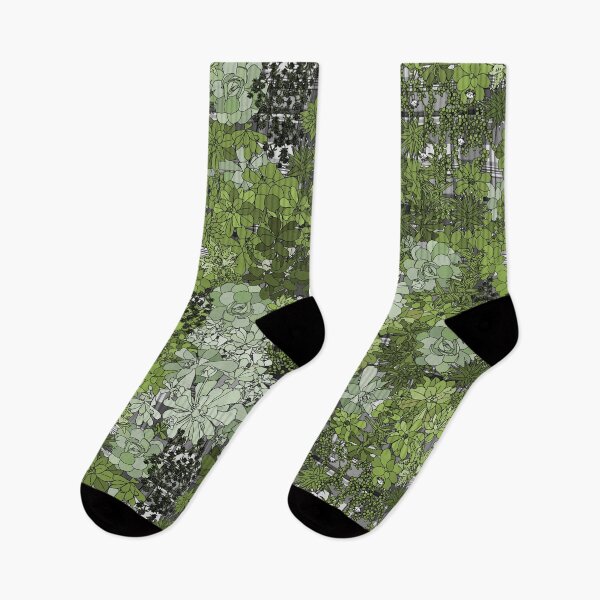 Item preview, Succulents on grey plaid designed and sold by CopperCatkin.